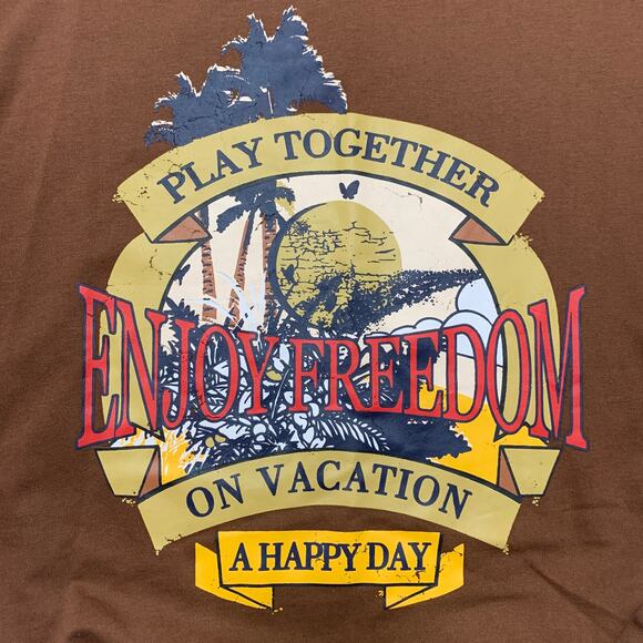 SHEIN NWOT Brown Long Sleeve Graphic Sweatshirt Medium - Picture 3 of 9